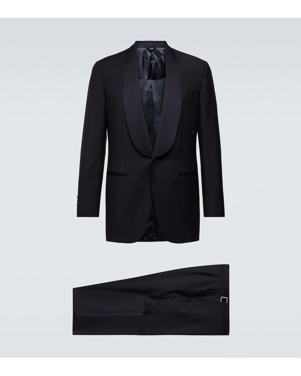 Thom Sweeney Black Wool And Mohair Tuxedo for men