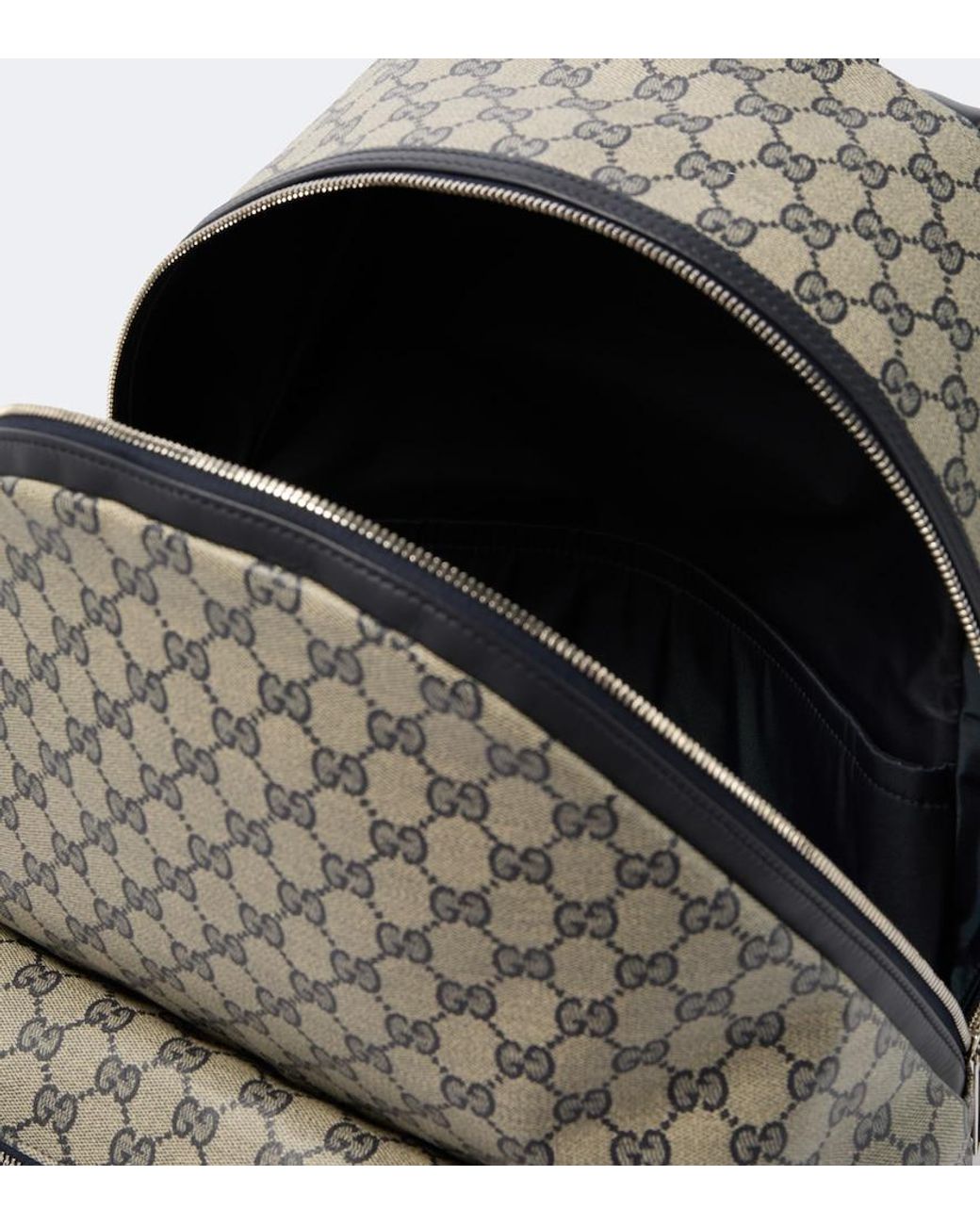 Gucci Gray Essence Classic Medium Gg Canvas Backpack for men