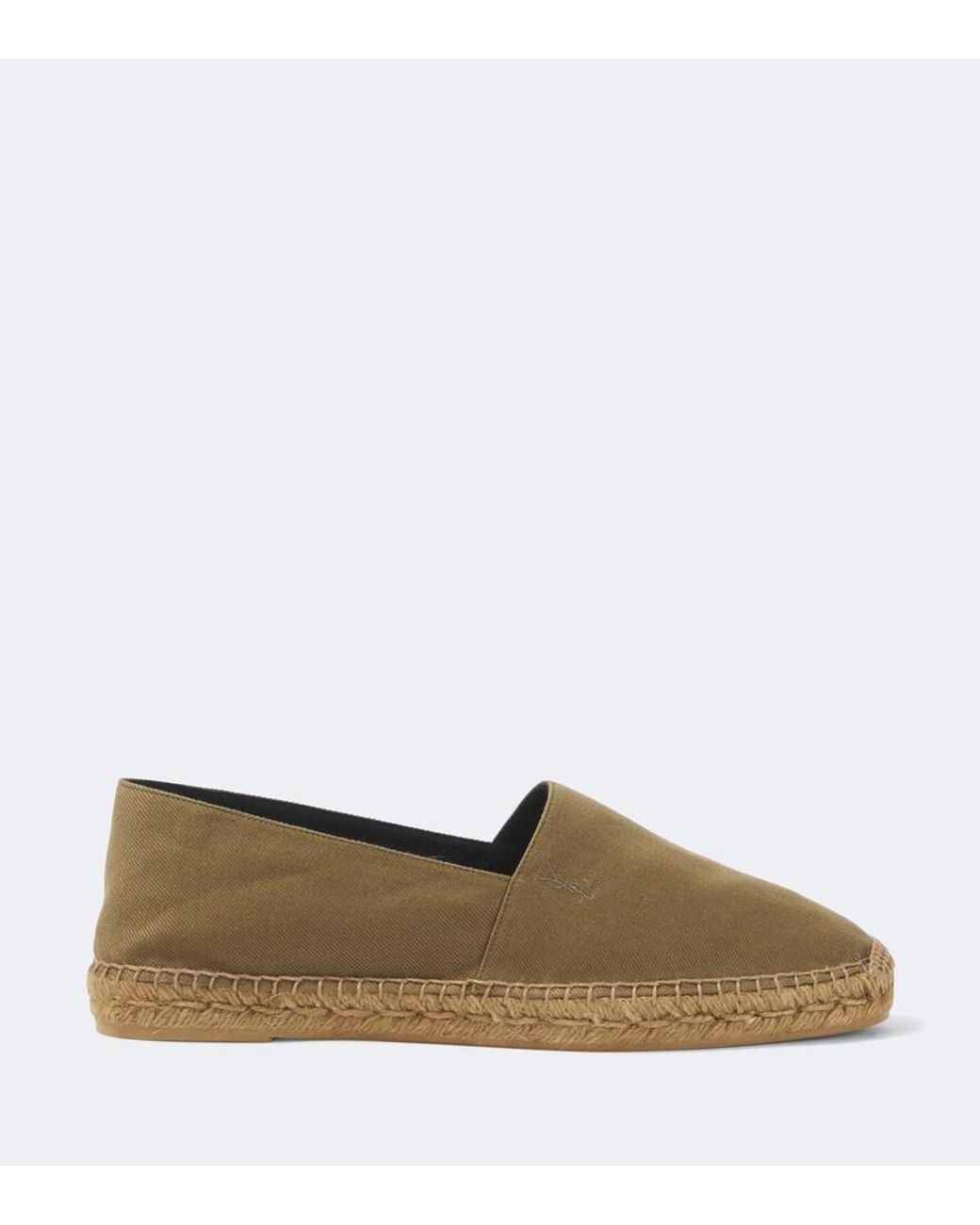 Saint Laurent Green Cassandre Gabardine Espadrilles for men