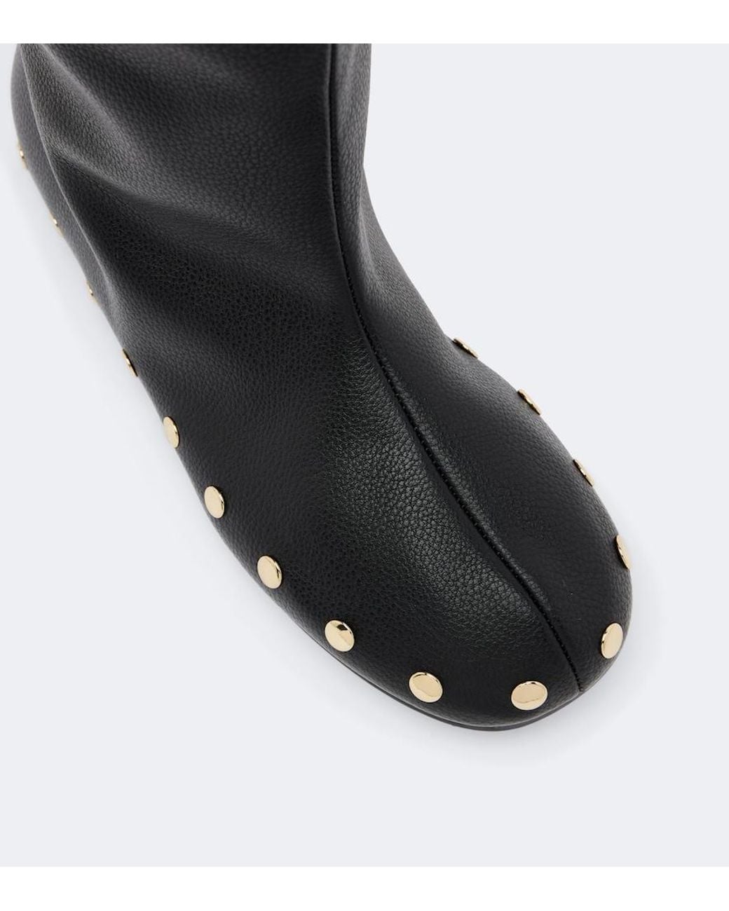 Ganni Black Jenny Studded Knee-High Boots