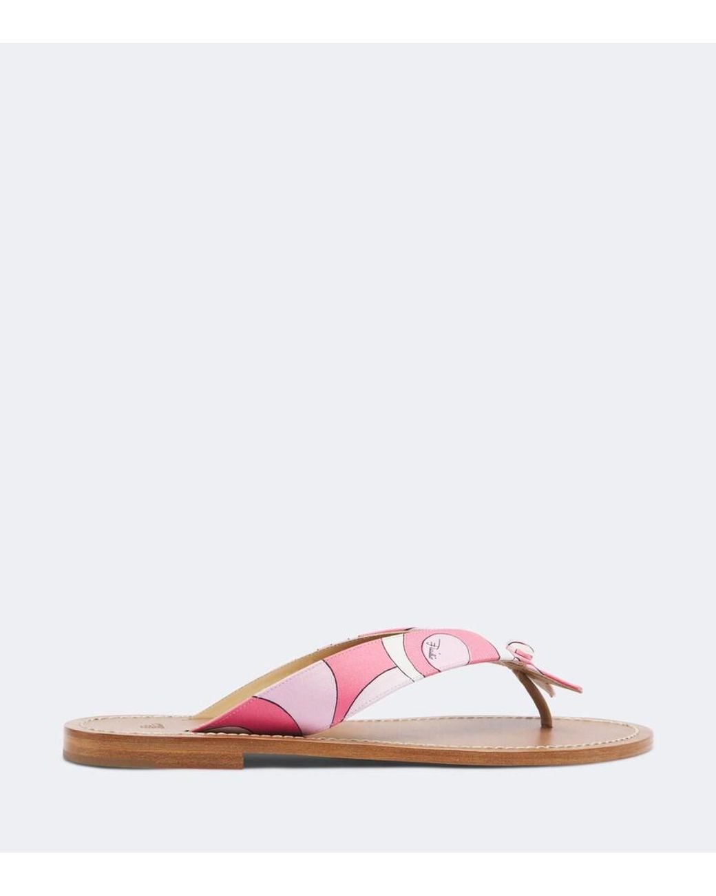Emilio Pucci Pink Marmo Thong Sandals