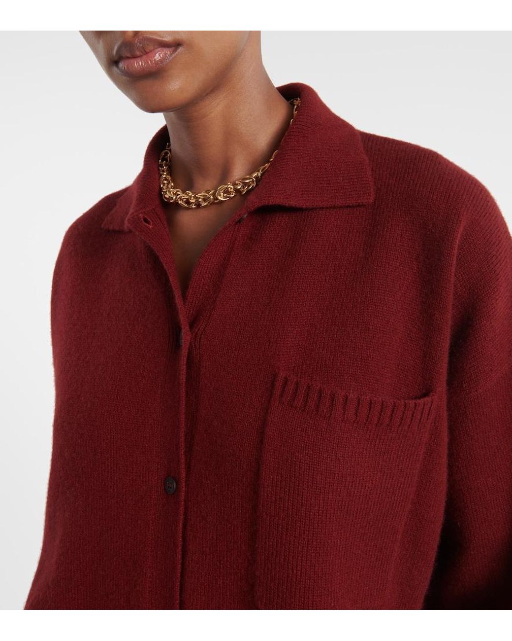 Max Mara Red Bull Oversized Cashmere Cardigan