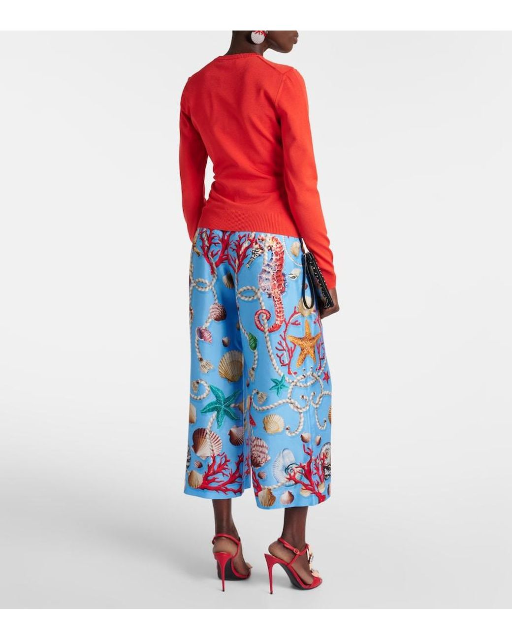 Dolce & Gabbana Red Capri Cardigan