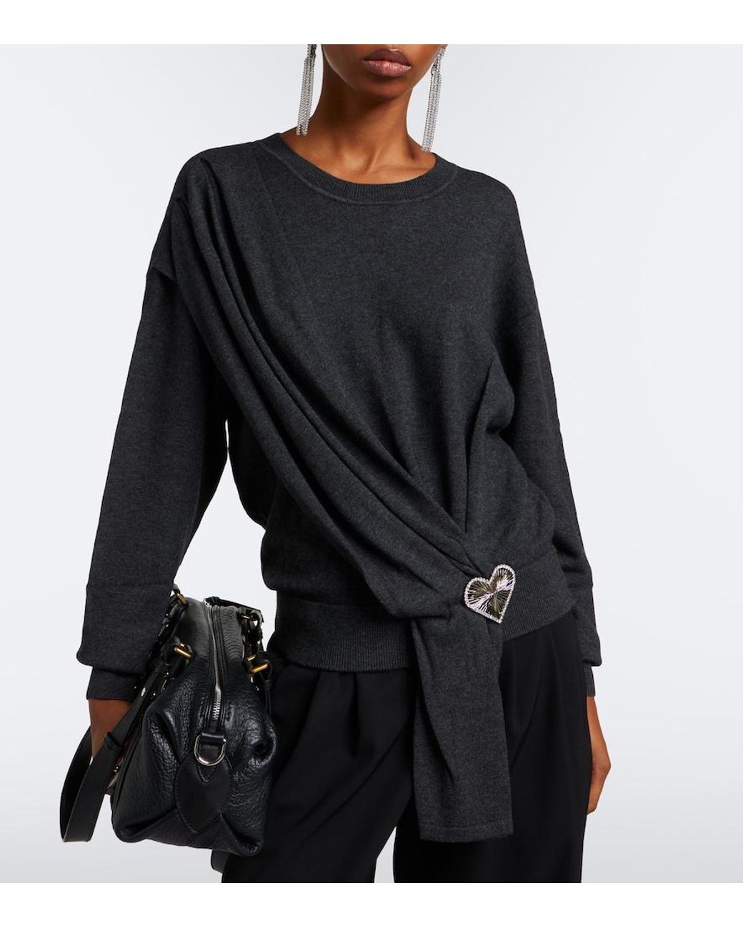 Isabel Marant Black Florda Embellished Sweater