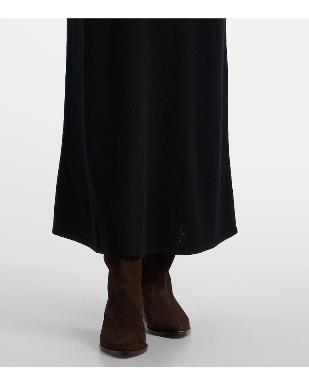 Isabel Marant Black Salina Wool-Blend Maxi Dress
