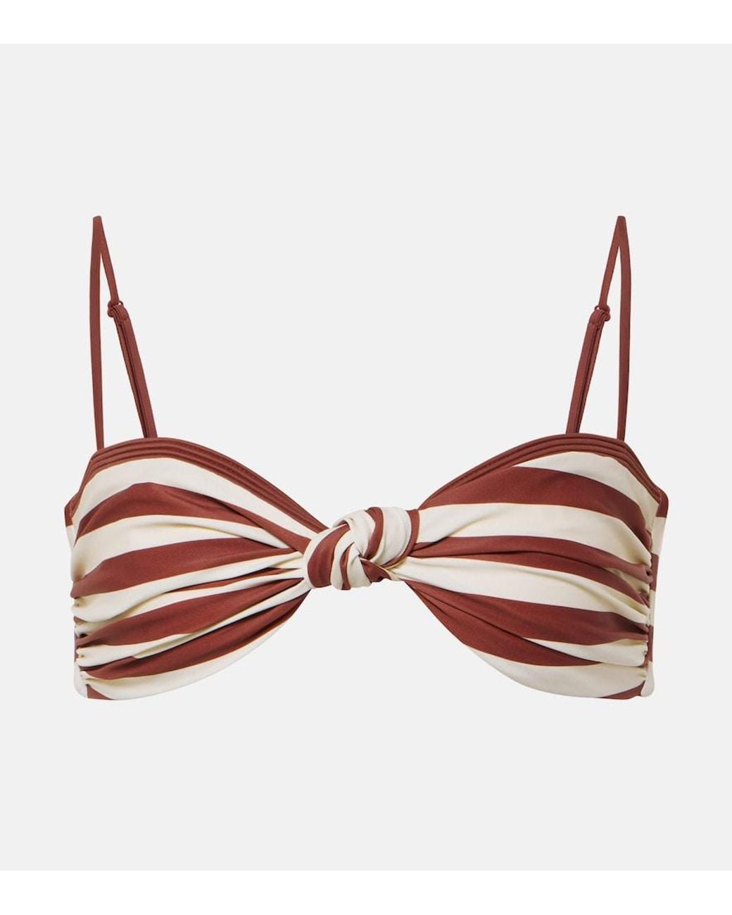 Johanna Ortiz Multicolor Striped Bikini Top