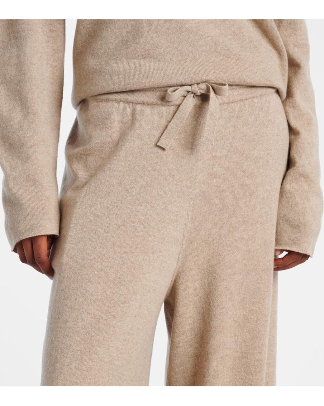 Jil Sander Natural Cashmere Wide-Leg Pants