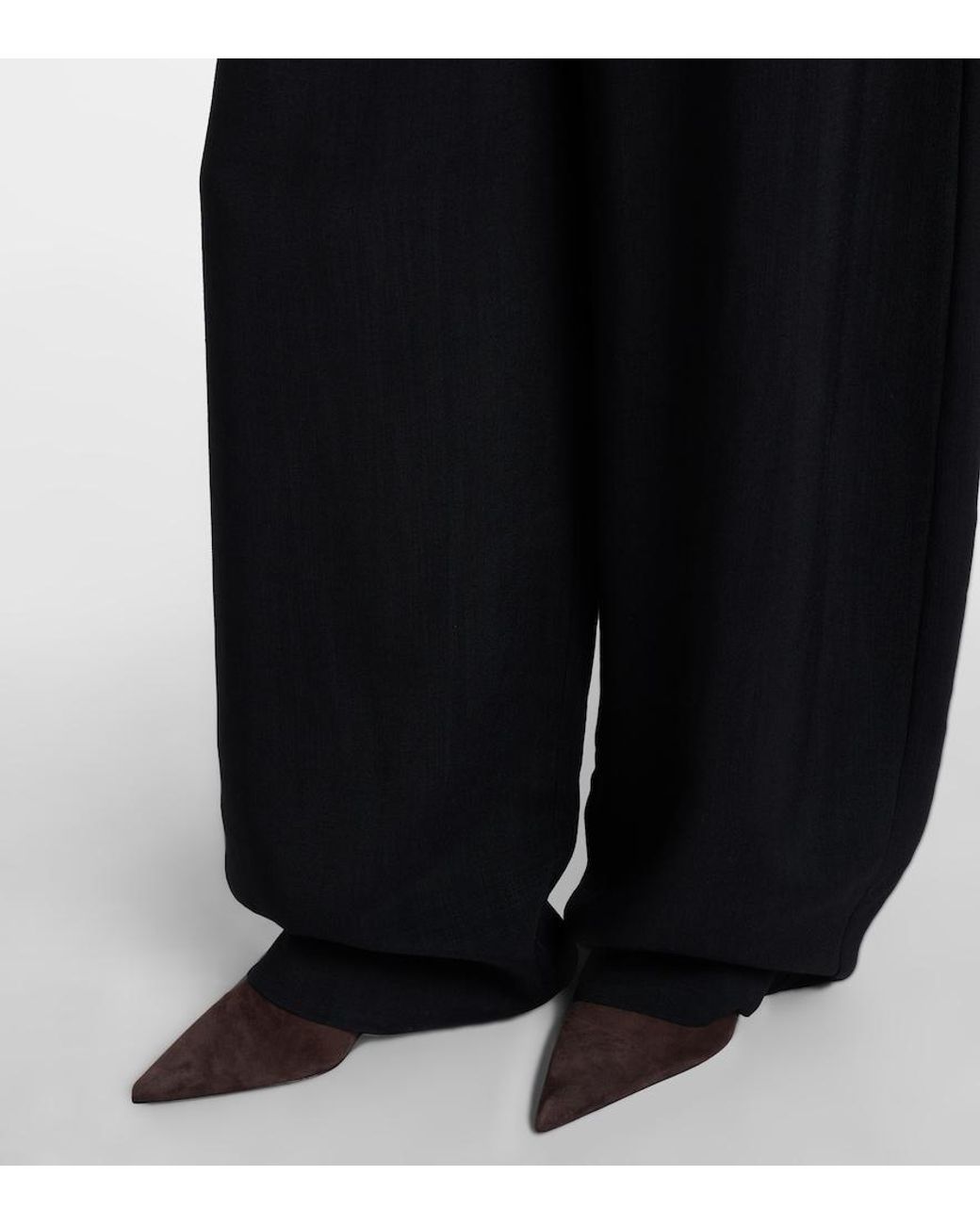 Alaïa Black Barrel-Leg Pants