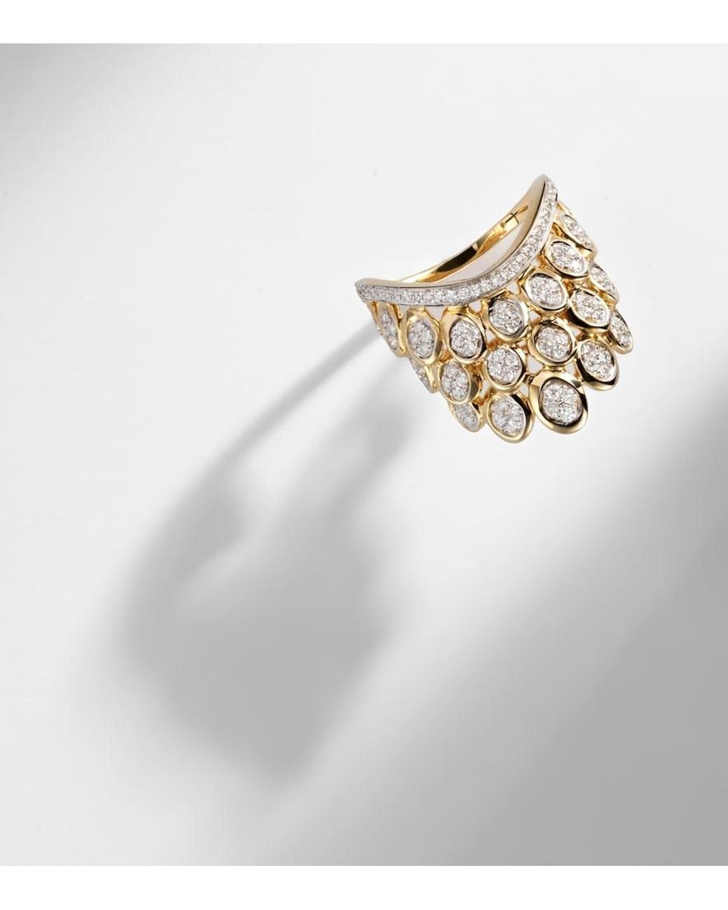 Rainbow K White Blossom 14Kt Ring With Diamonds