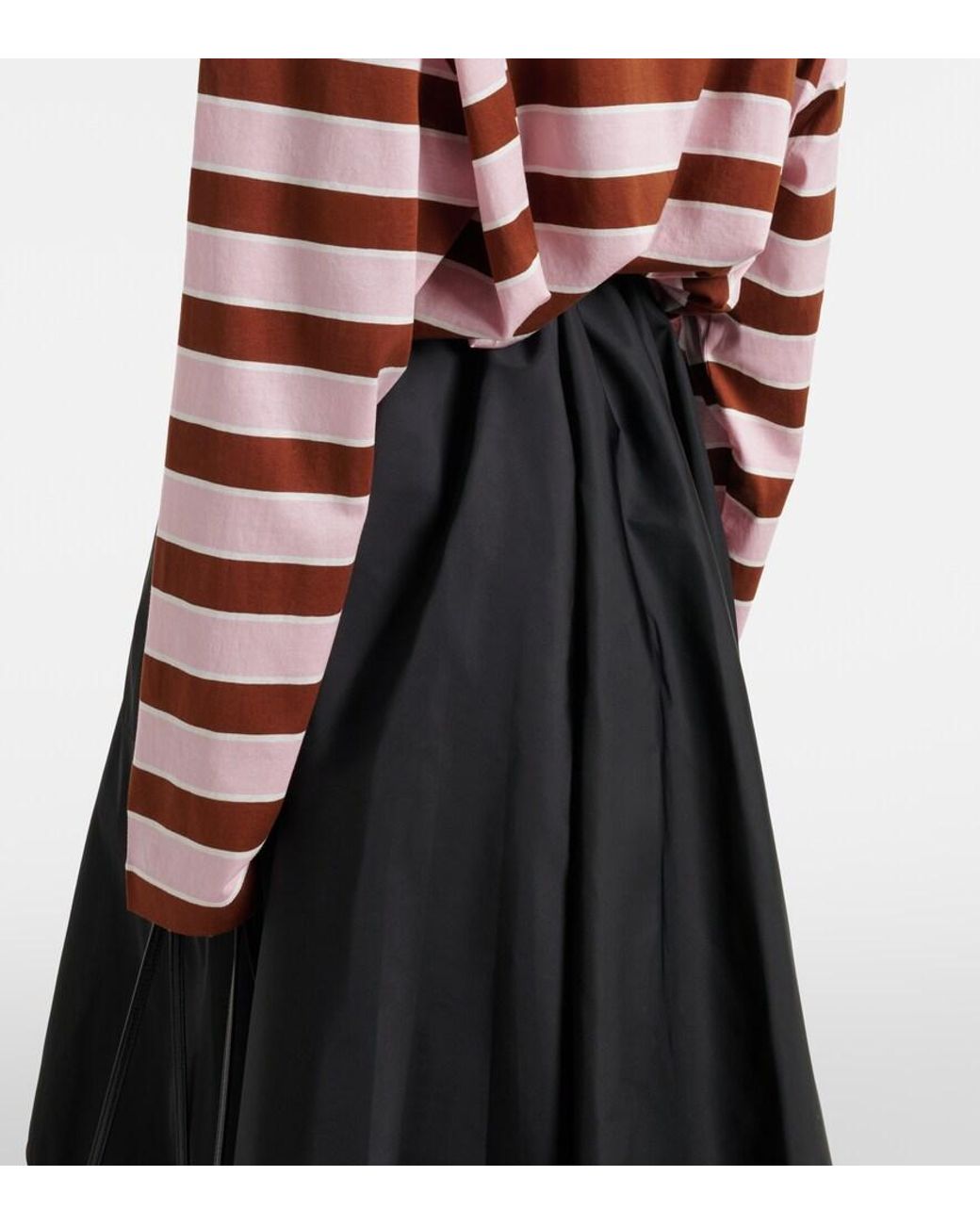 Polo Cropped De Jersey De Algodon Prada de color Pink