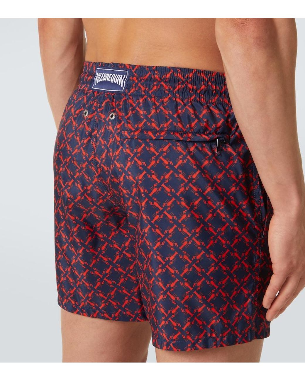 Vilebrequin Red Printed Swim Trunks for men