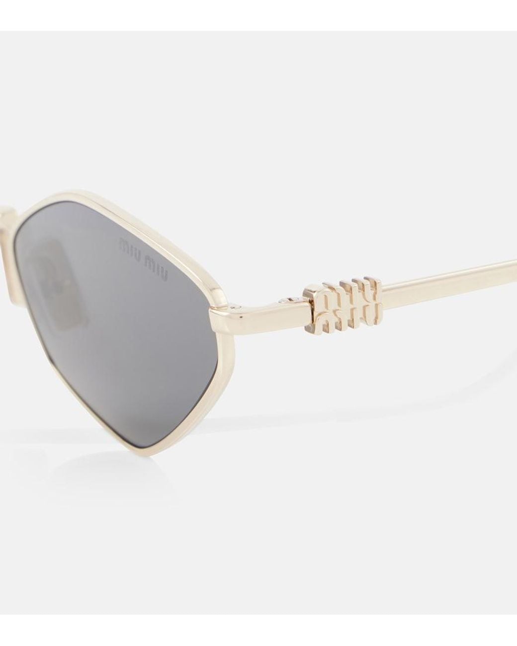 Miu Miu Gray Miu Regard Cat-Eye Sunglasses