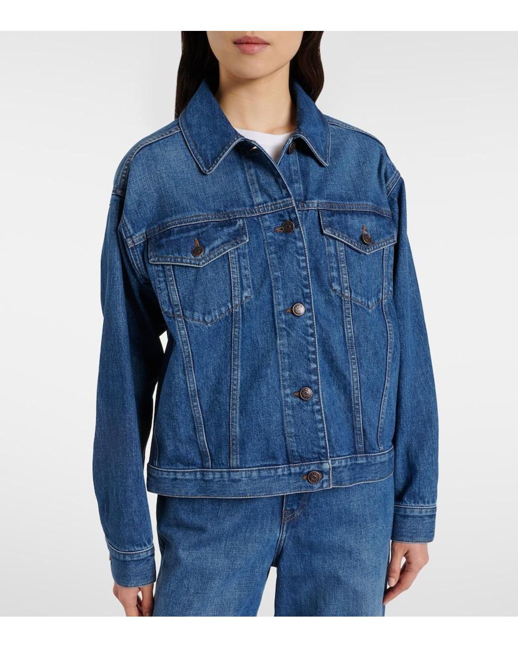 The Row Sebilia Denim Jacket in Blue | Lyst