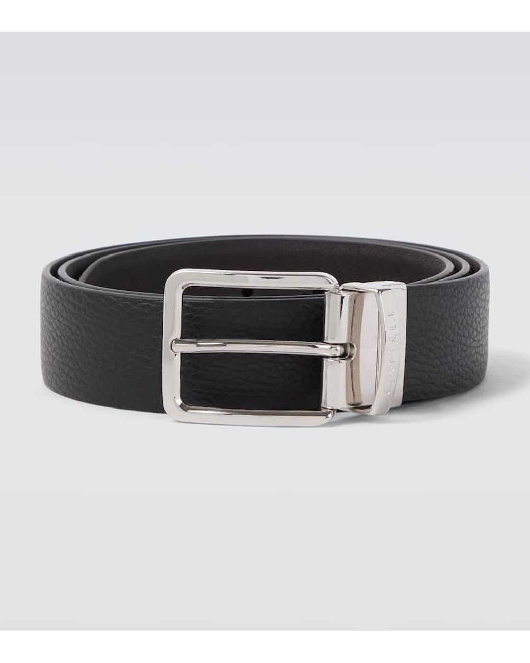 Ceinture En Cuir Canali pour homme en coloris Black