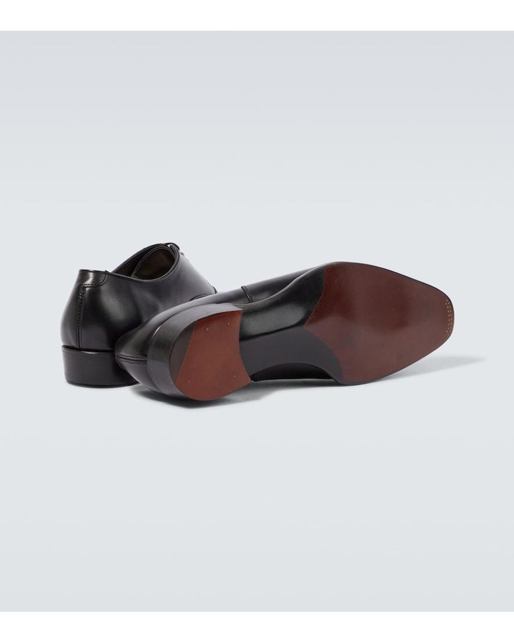 George Cleverley Black Harry Leather Oxford Shoes for men