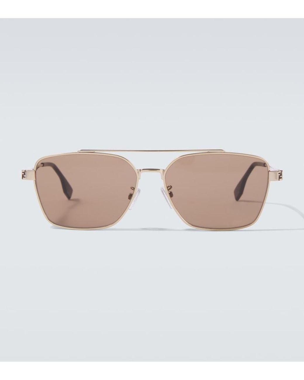 Fendi Brown Sky Navigator Sunglasses for men