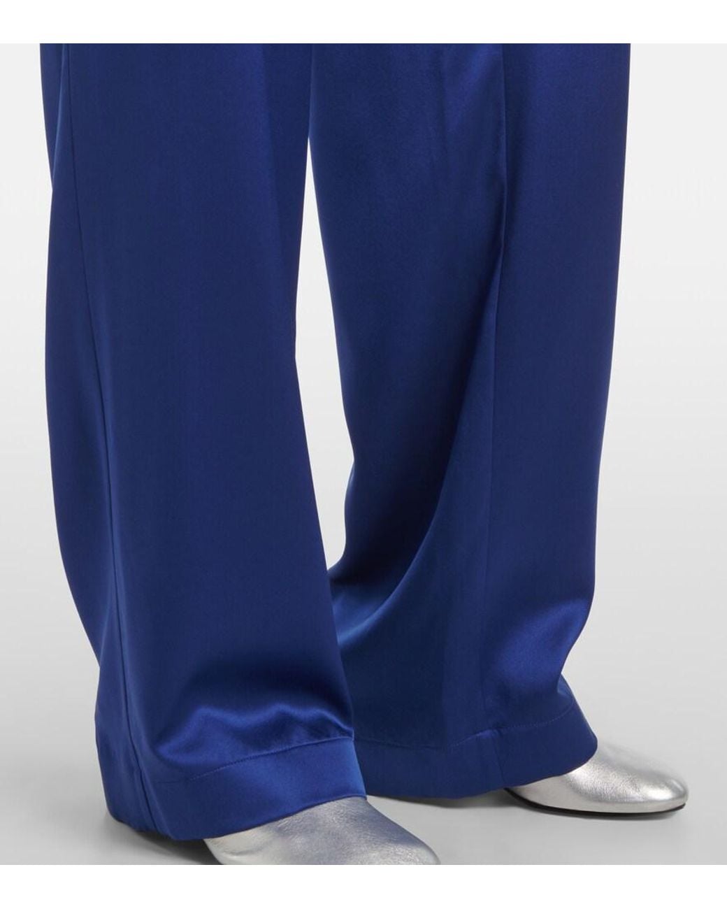 Joseph Blue New Sahel Silk Straight Pants