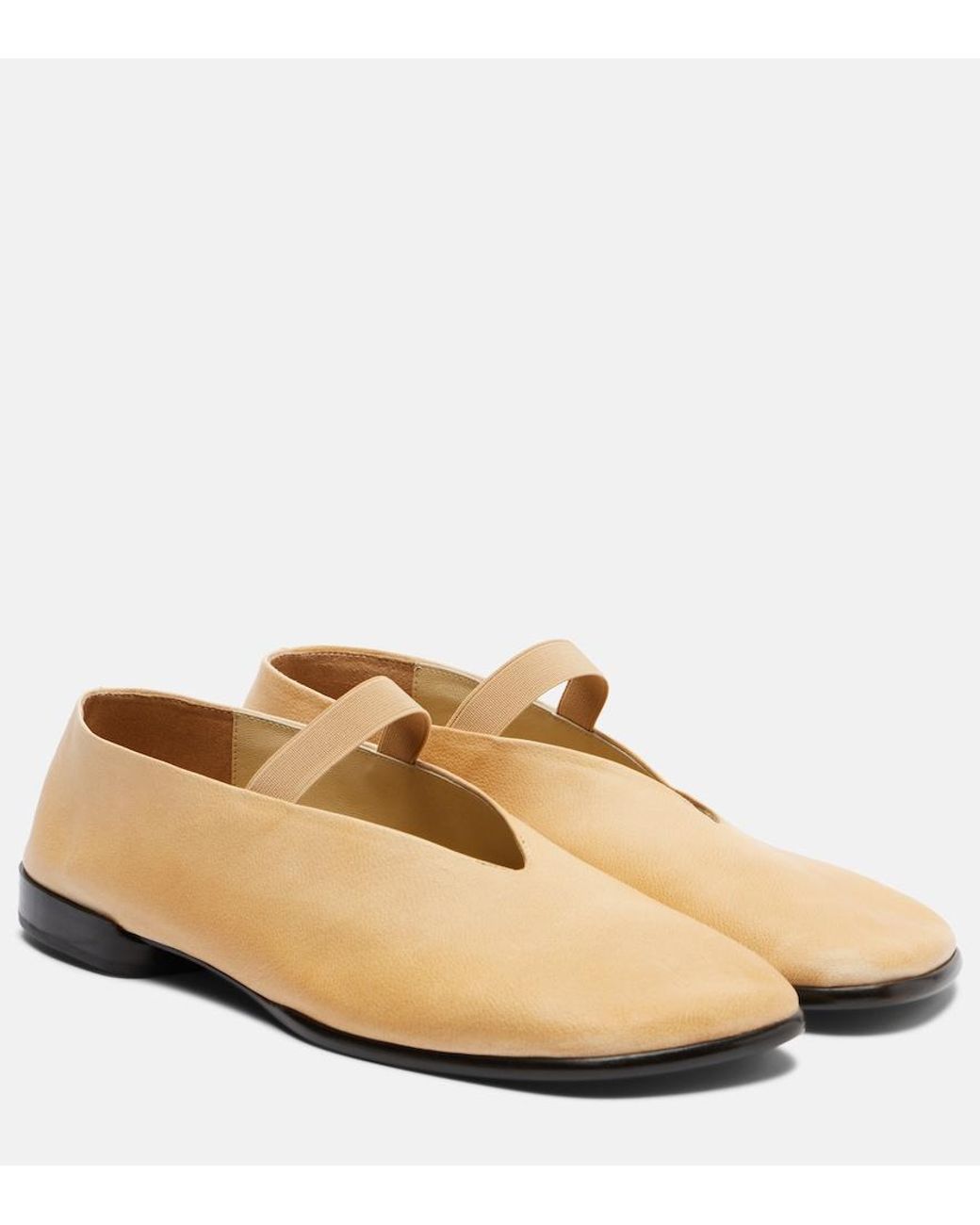 Lemaire Natural Glove Leather Ballet Flats