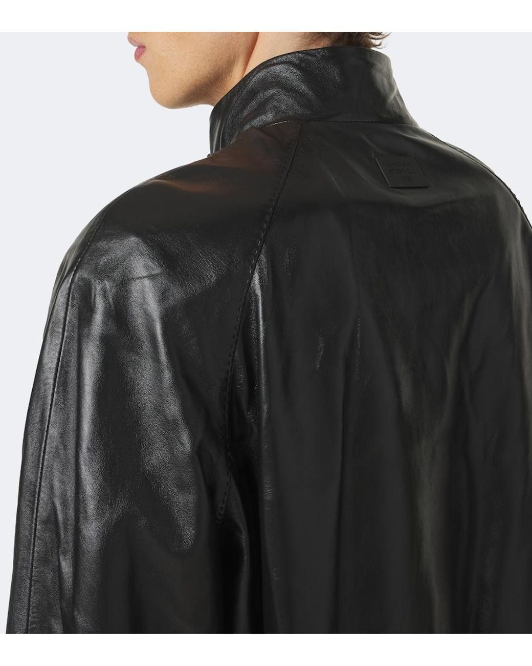Acne Black Leather Jacket for men