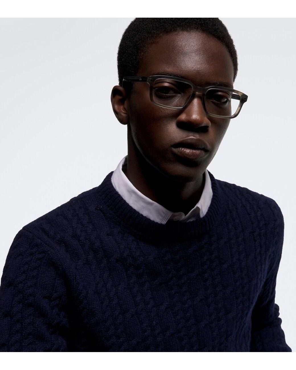 Dior Metallic Dior Line S2I Rectangular Glasses for men