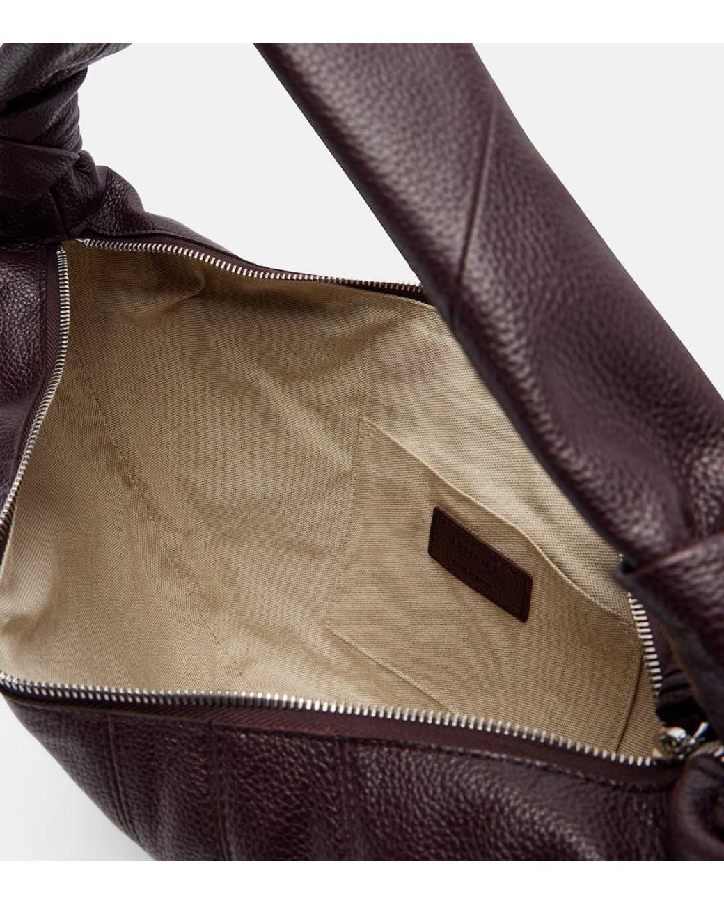 Lemaire Purple Fortune Crescent Leather Shoulder Bag