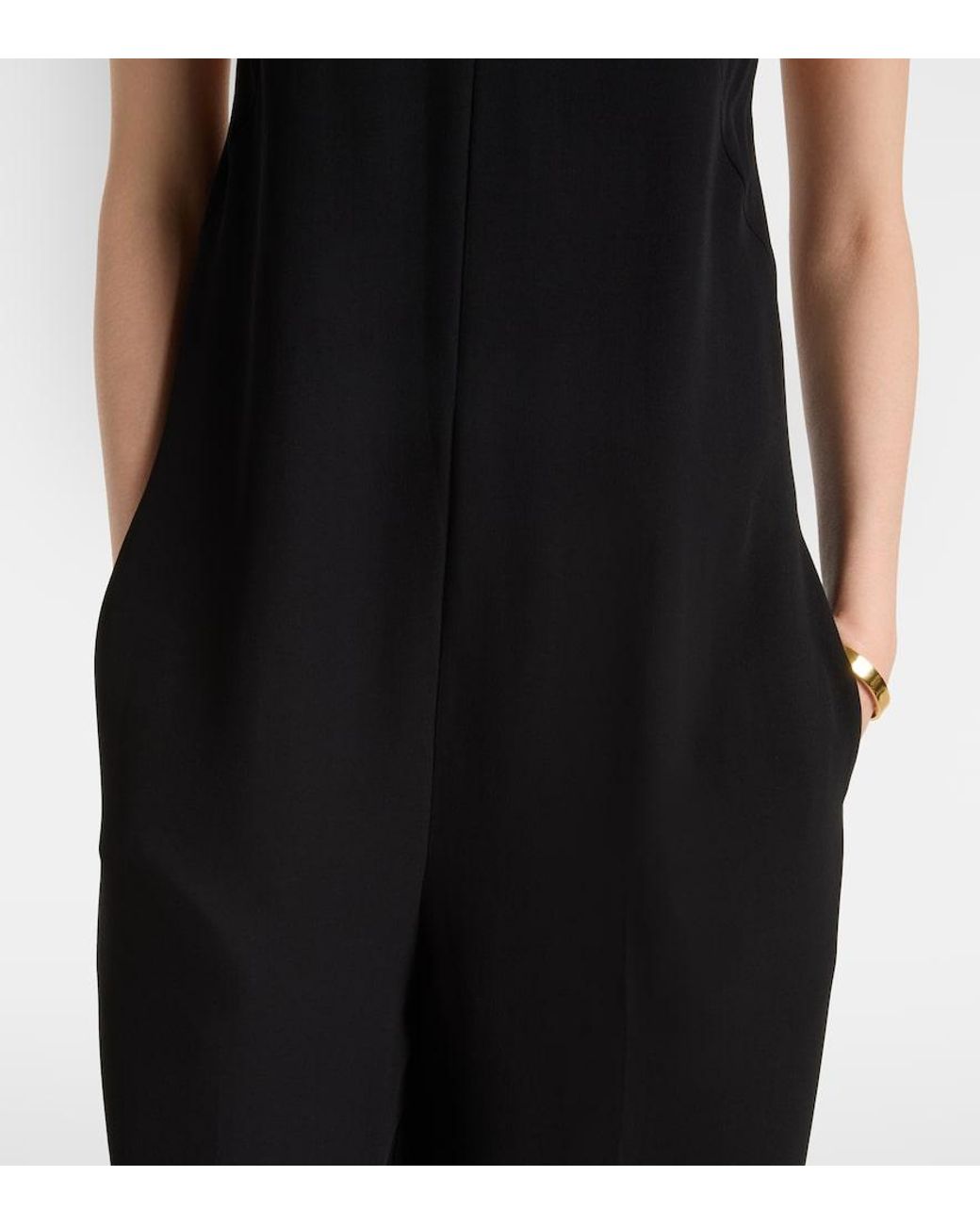 Totême Black Crepe Cady Jumpsuit