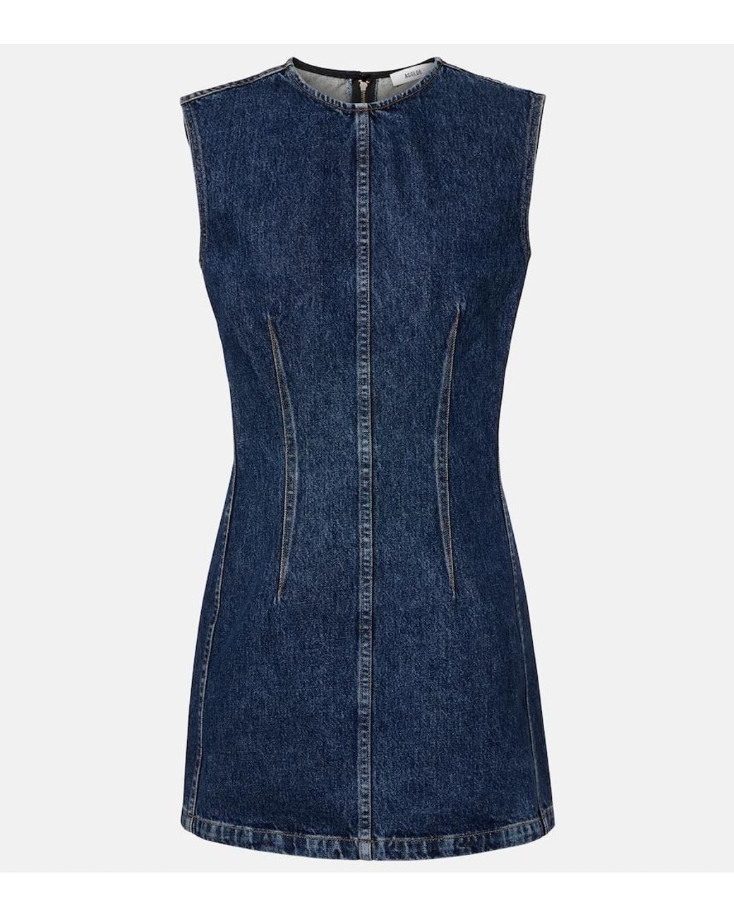 Agolde Blue Barton Denim Minidress