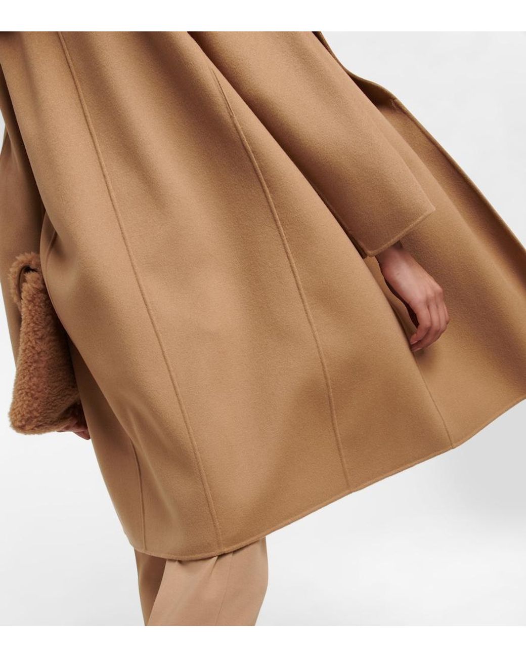 Max Mara Brown Messi Belted Virgin-Wool Coat
