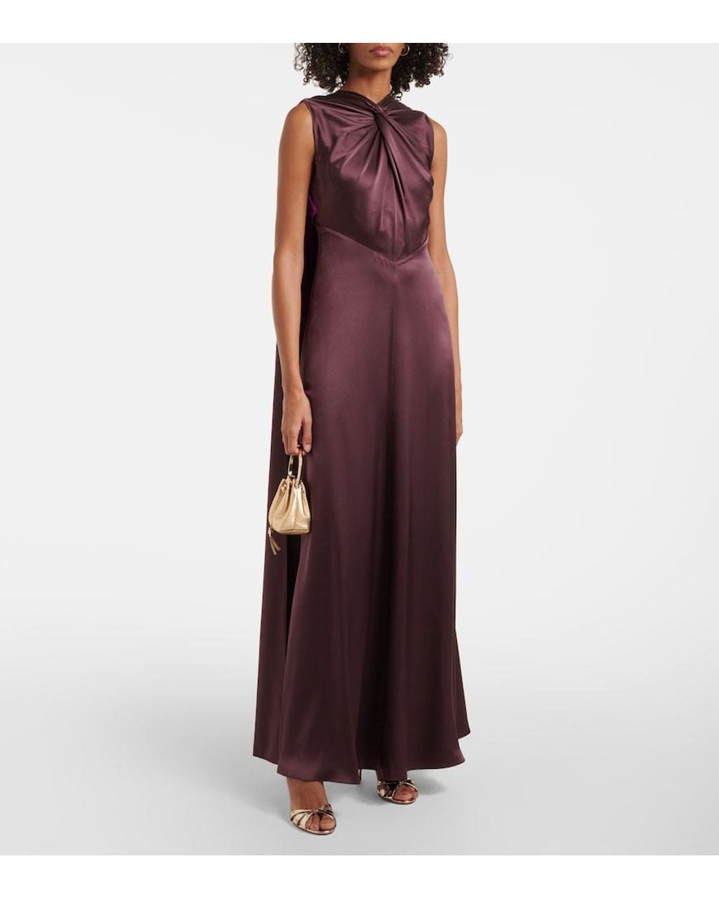 Roksanda Purple Amanita Silk Cocktail Dress