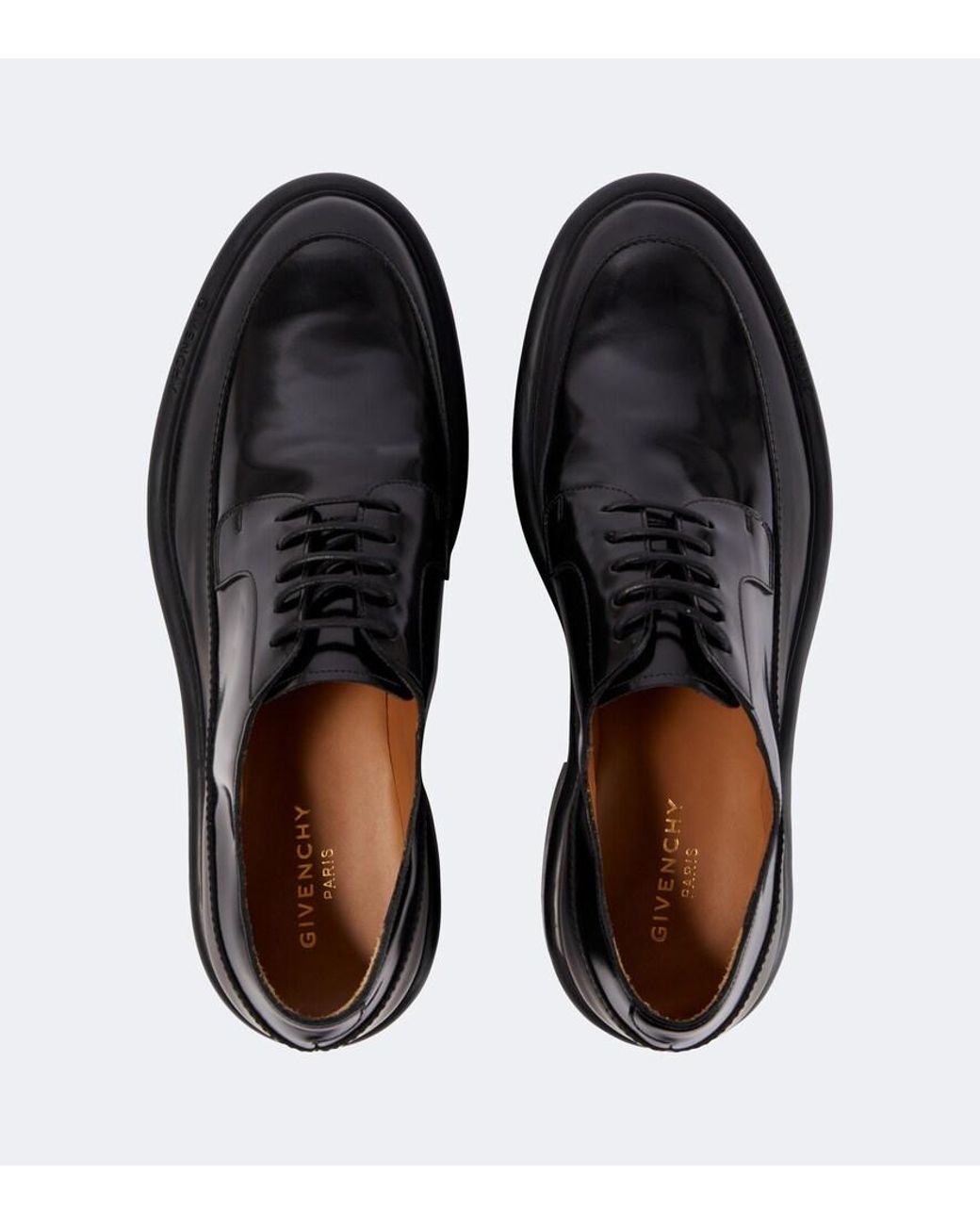 Givenchy Black Leather Derby Shoes for men