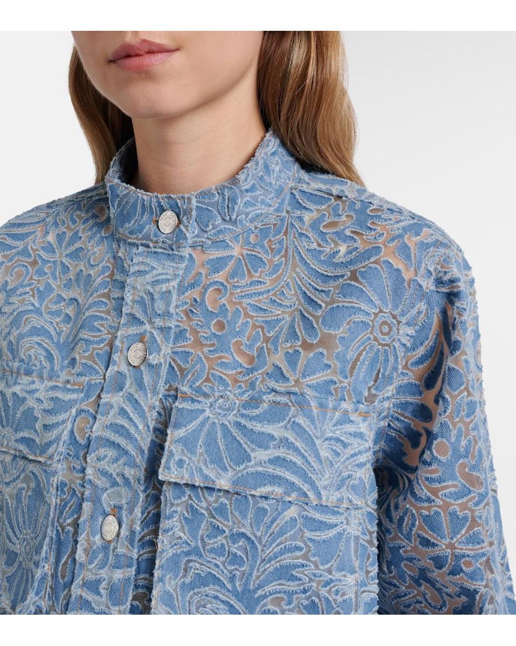 Veronica Beard Blue Lane Floral Denim Jacket