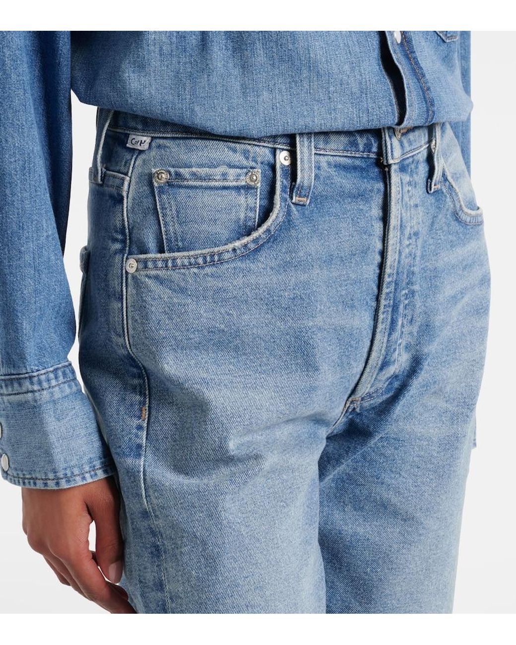 Citizens of Humanity Blue Delfina Straight Jeans