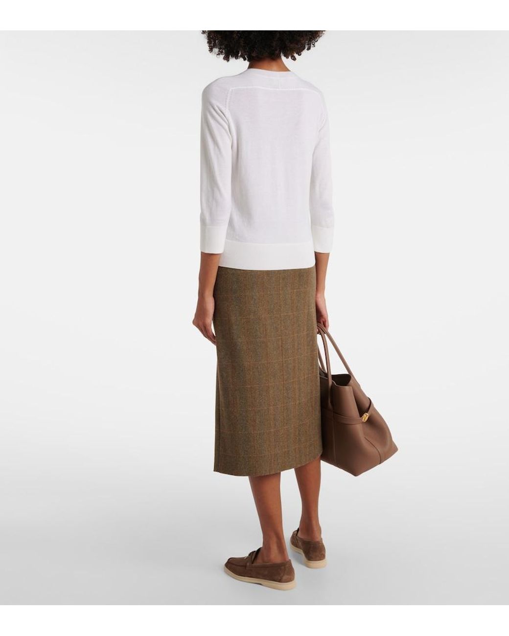 Loro Piana White Piuma Cashmere Sweater
