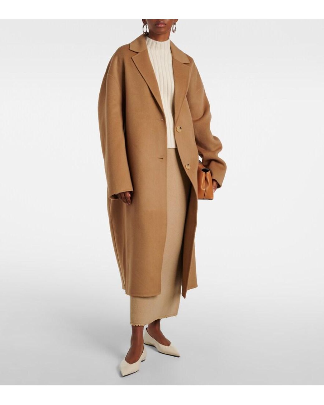 Totême  Natural Petite Chunky Wool And Cashmere Sweater