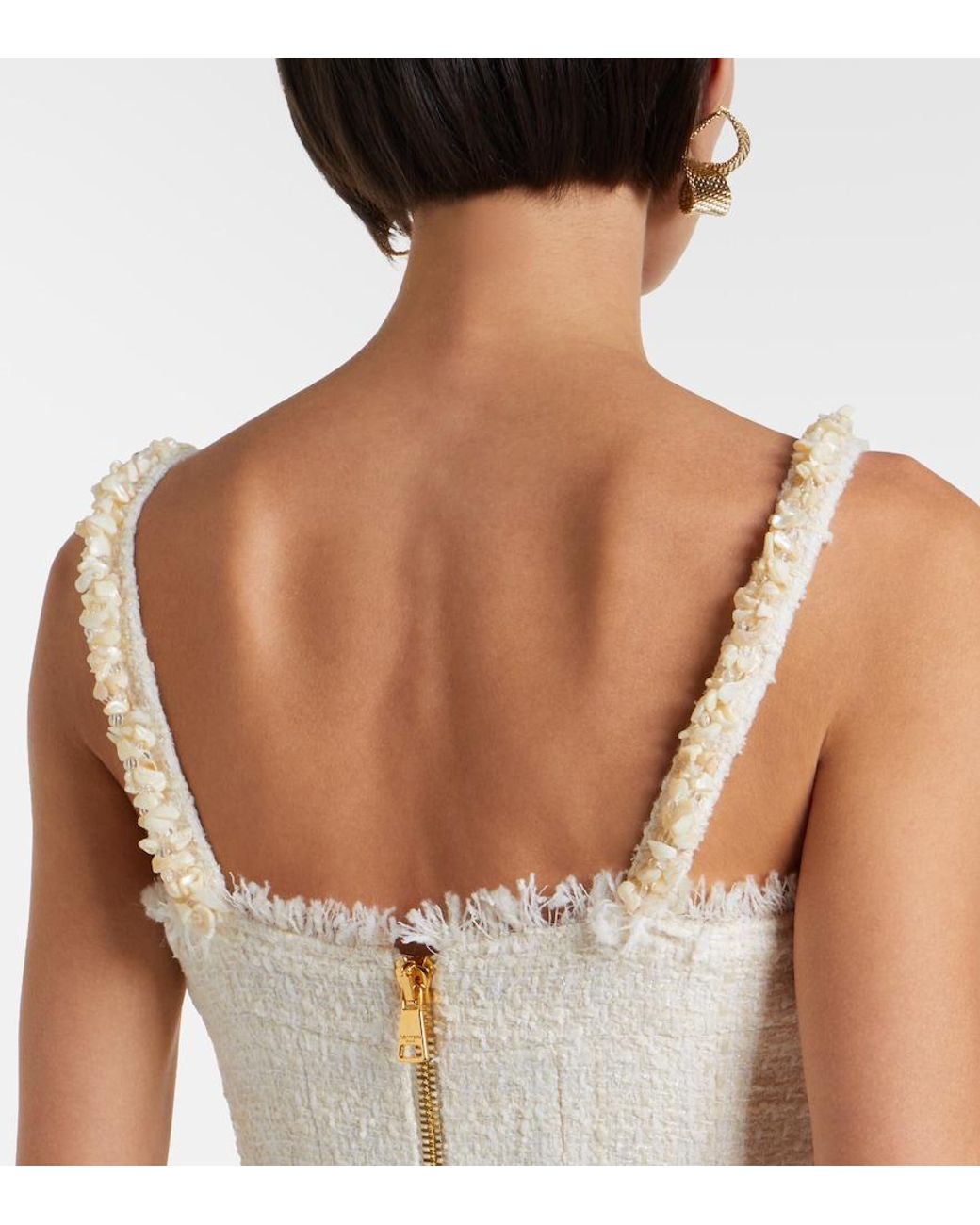 Balmain Natural Tweed Minidress
