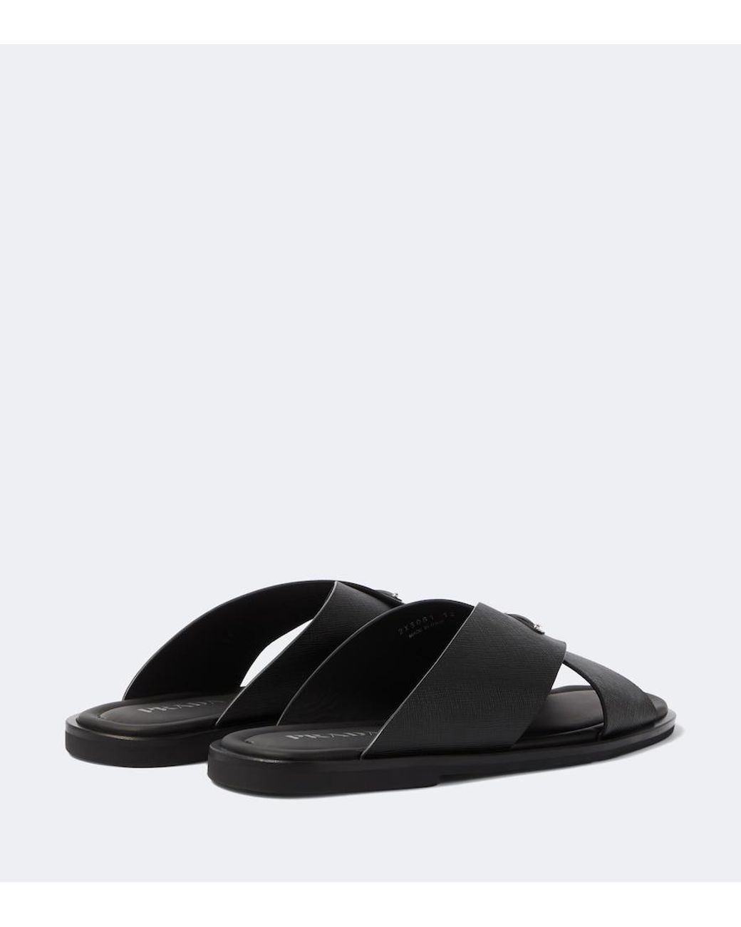 Prada Black Leather Sandals for men
