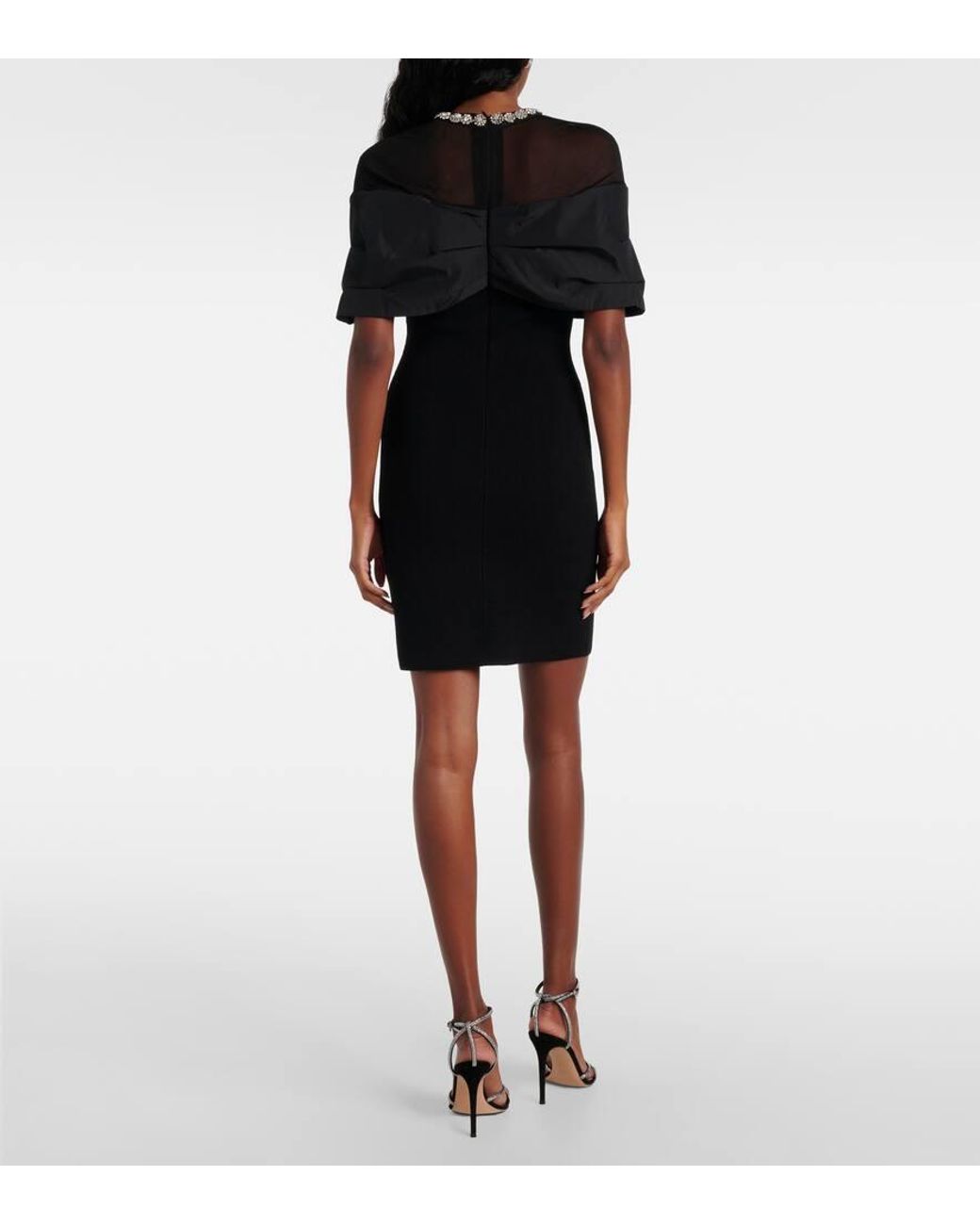 新作【Rebecca Vallance】Maeve mesh minidress Rebecca Vallance Women's Maeve Knit Mini Dress, Black, S at