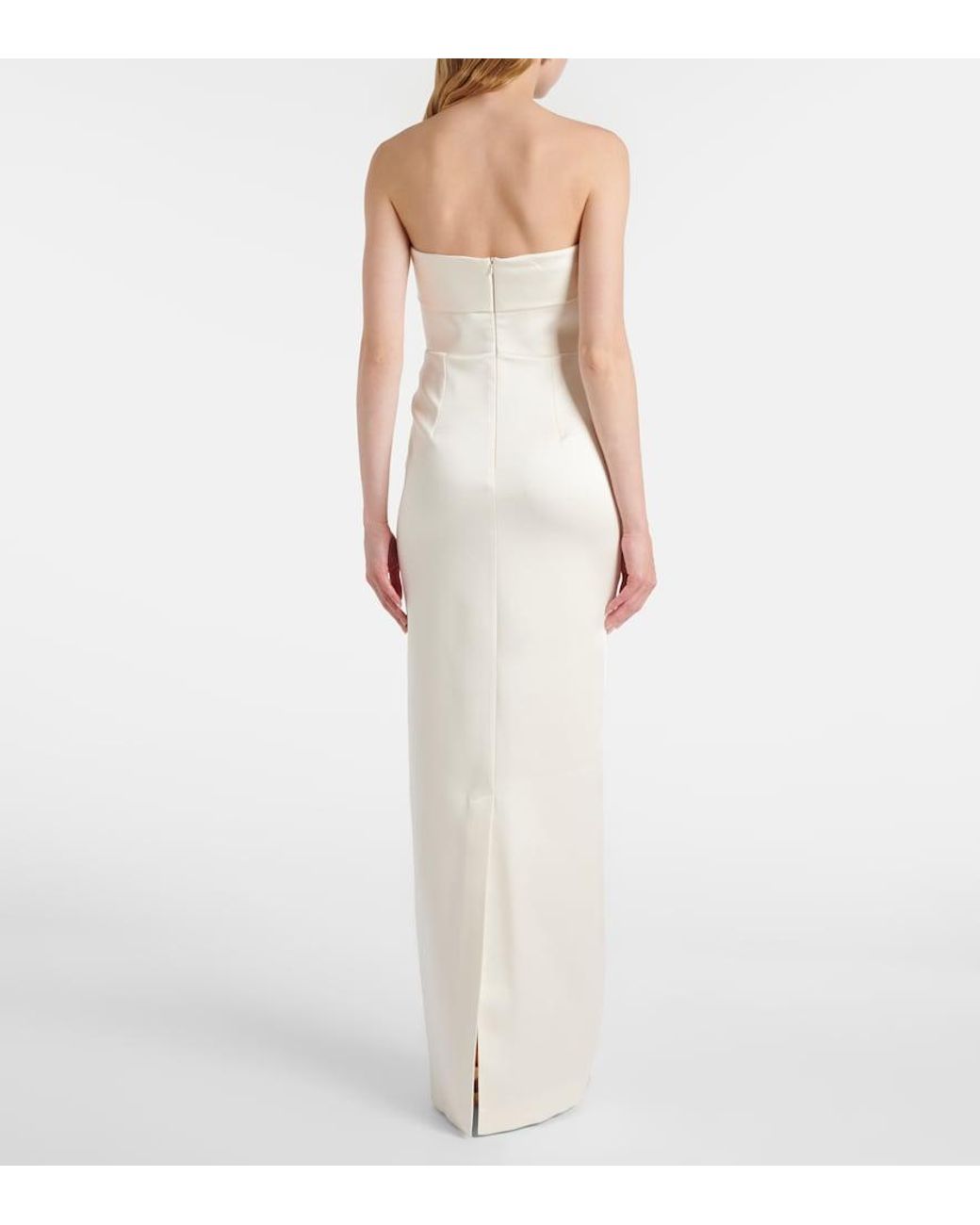 The New Arrivals Ilkyaz Ozel White Bridal Robe Rhea Aus Satin