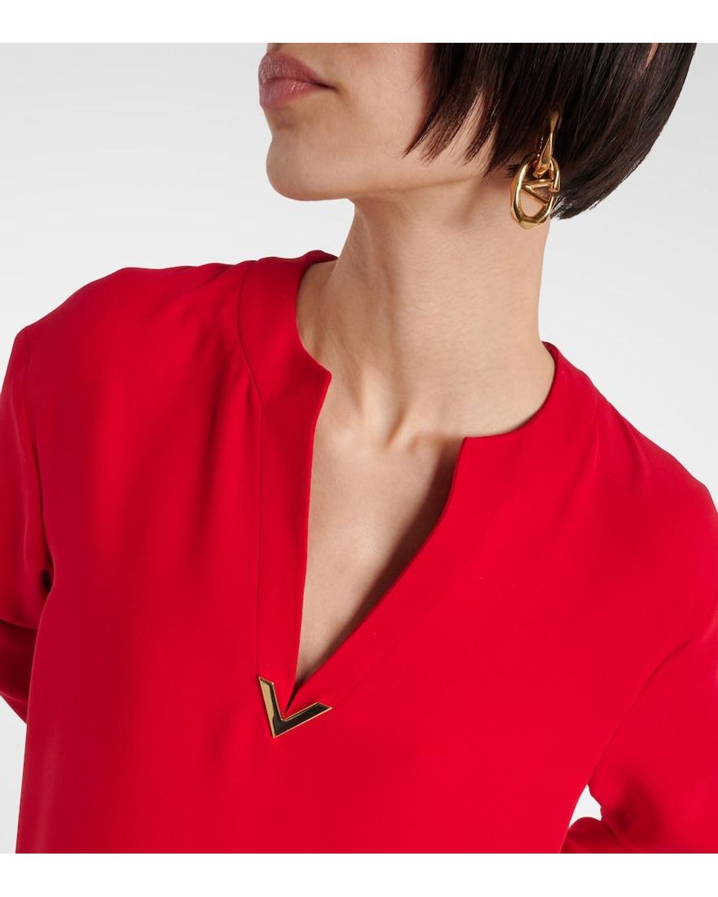 Valentino Red Silk Gown