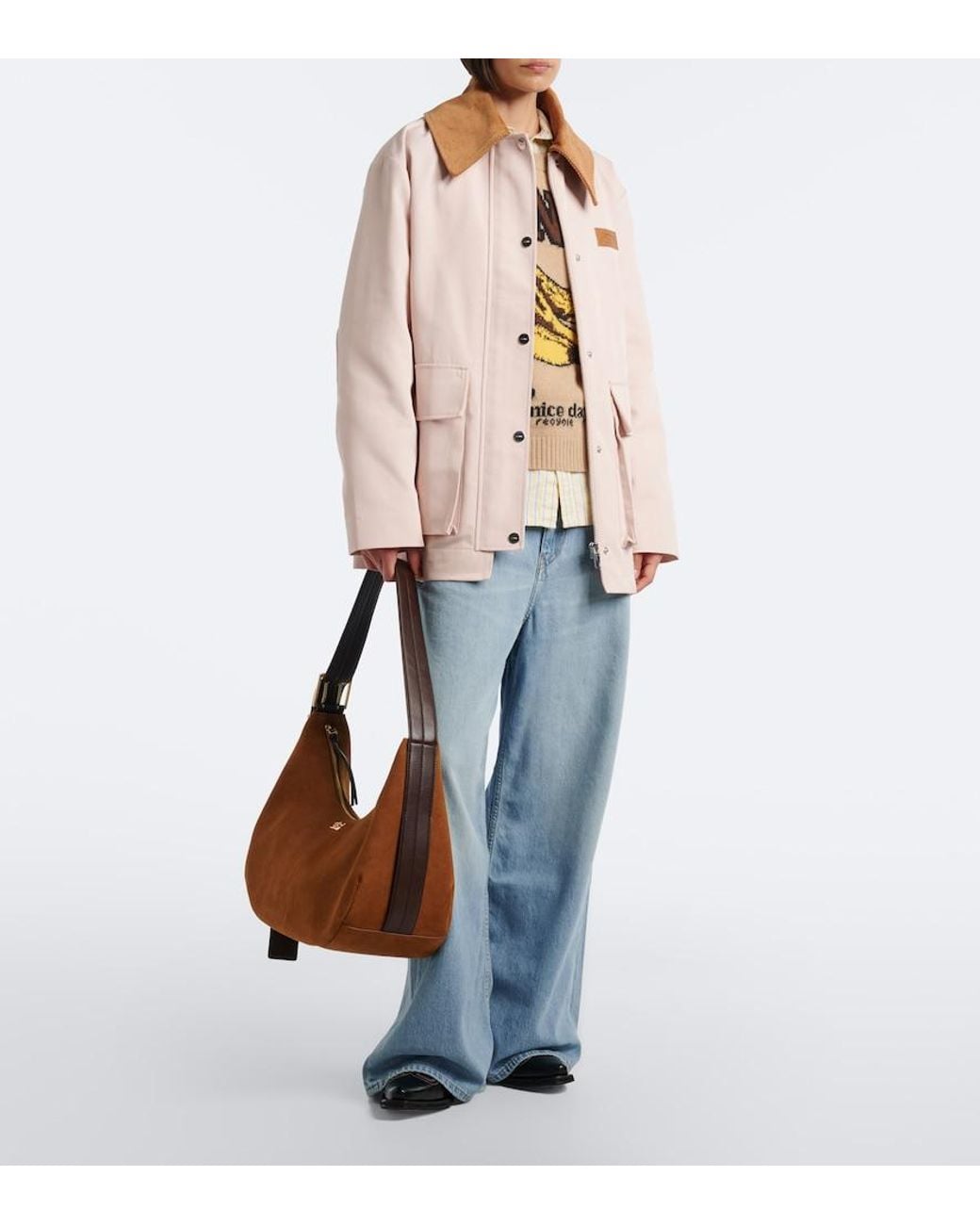 Borsa A Spalla Medium di Ganni in Brown