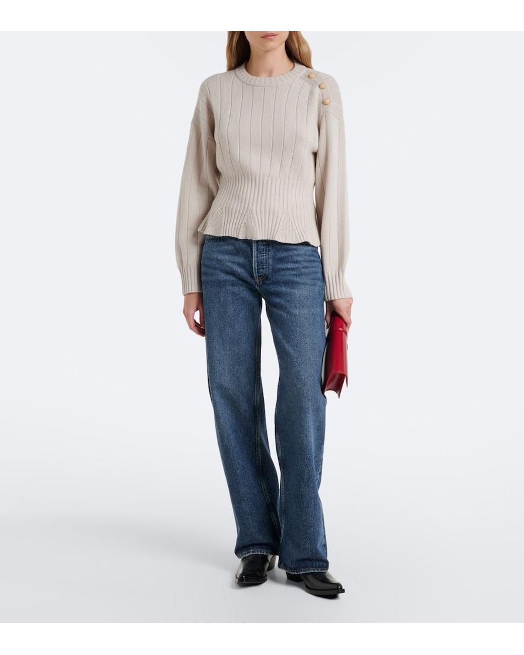 Jardin Des Orangers Natural Virgin Wool And Cashmere Sweater