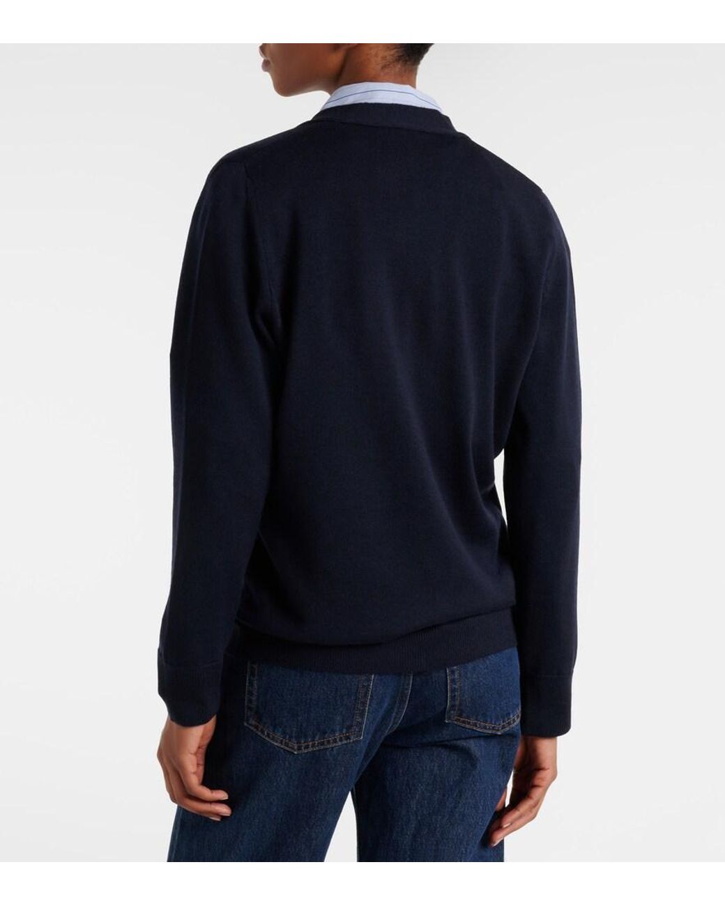 Blazé Milano Blue Cardigan Aus Wolle, Seide Und Kaschmir