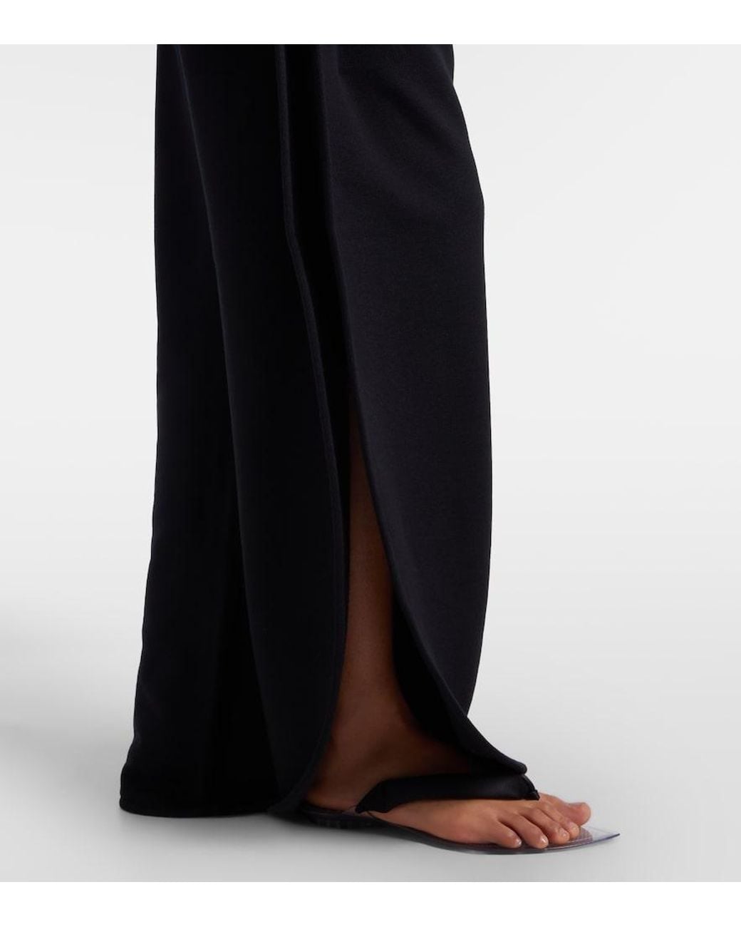 Alaïa Blue Cotton Fleece Sweatpants