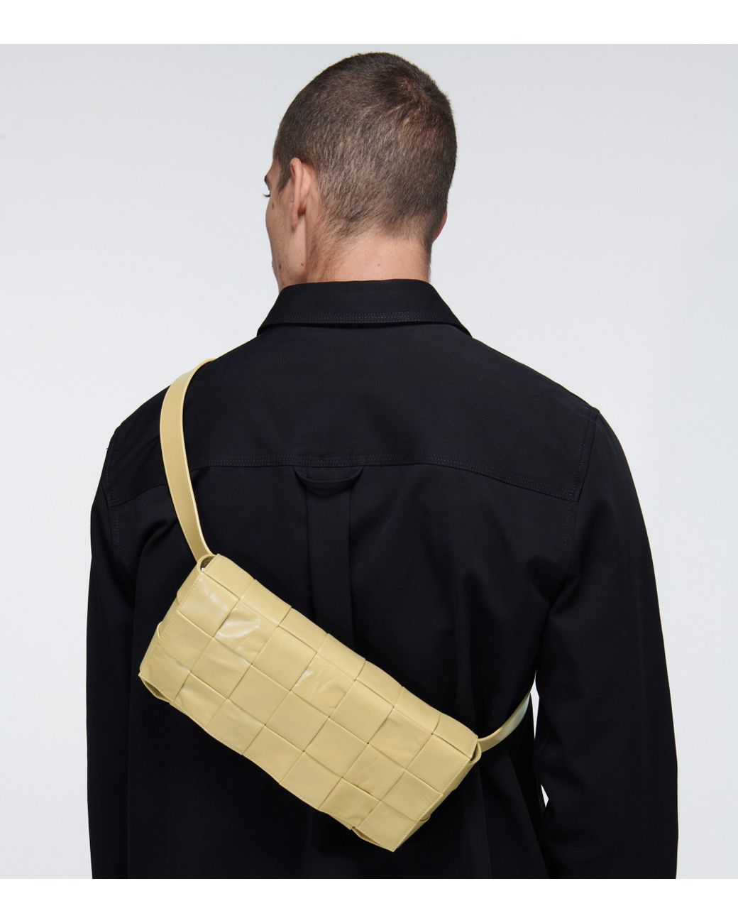Bottega Veneta Leather Cassette in Black for Men waist bags and bumbags Mens Bags Belt Bags 