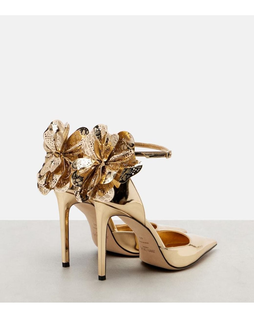Jimmy Choo Marja 100 Metallic Leather Pumps