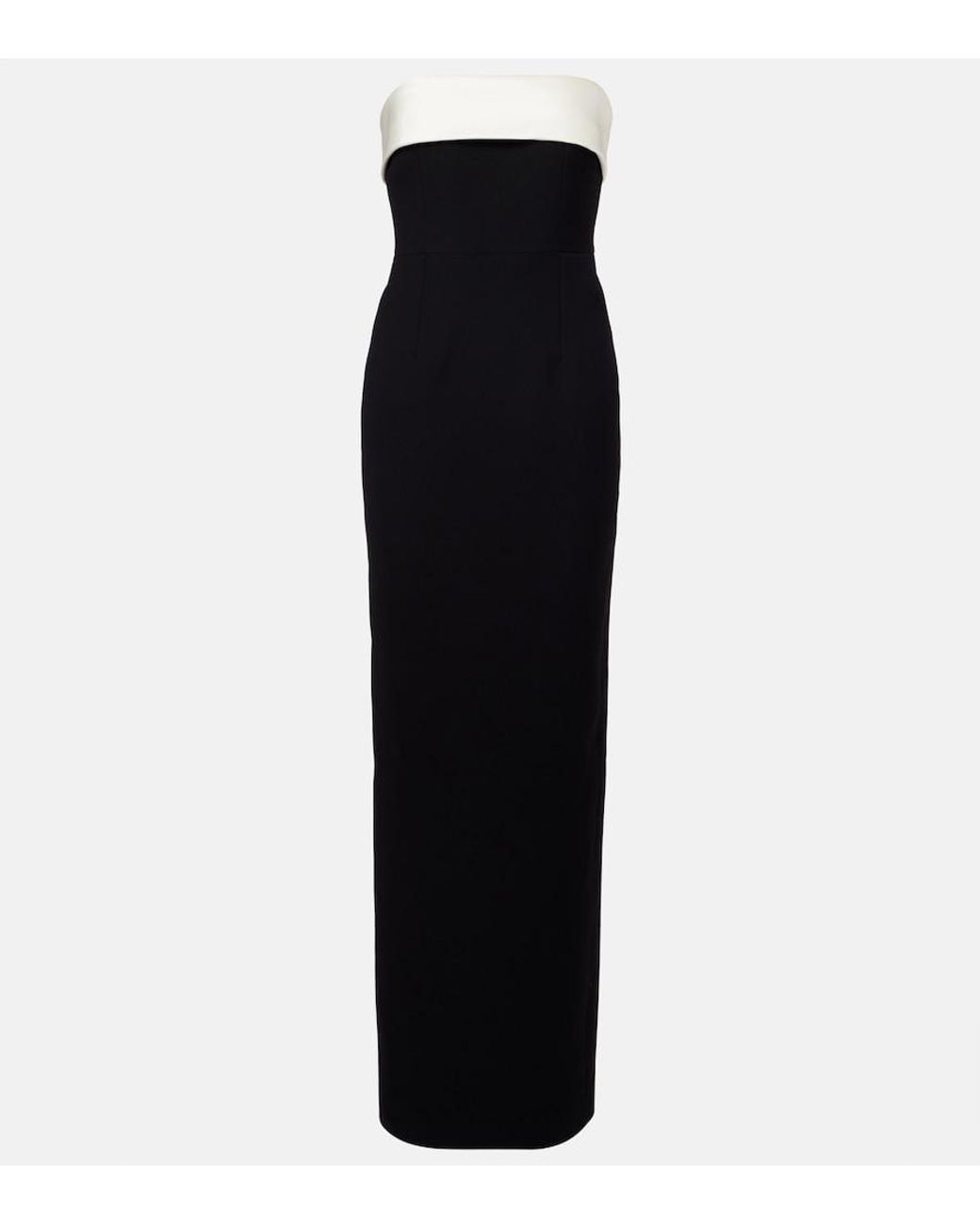 The New Arrivals Ilkyaz Ozel Black Rhea Strapless Gown