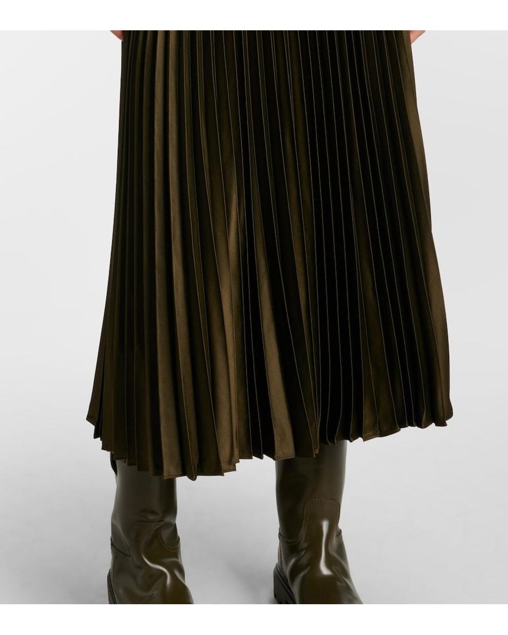 Polo Ralph Lauren Wool-Blend Cocktail Midi Dress in Green | Lyst Australia