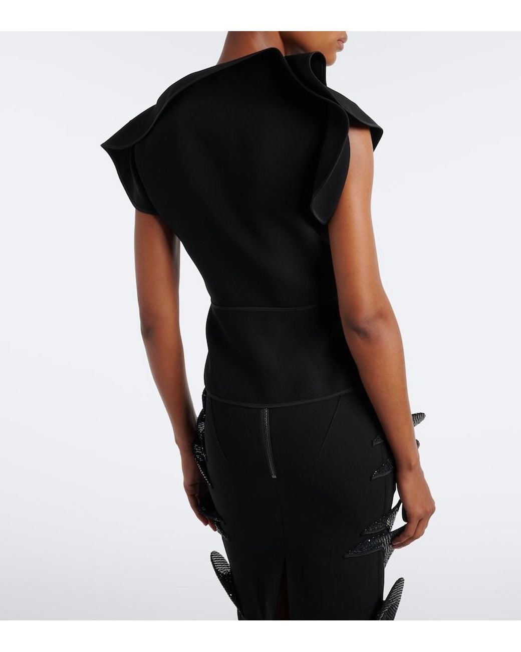 Maticevski Black Ruffled Top