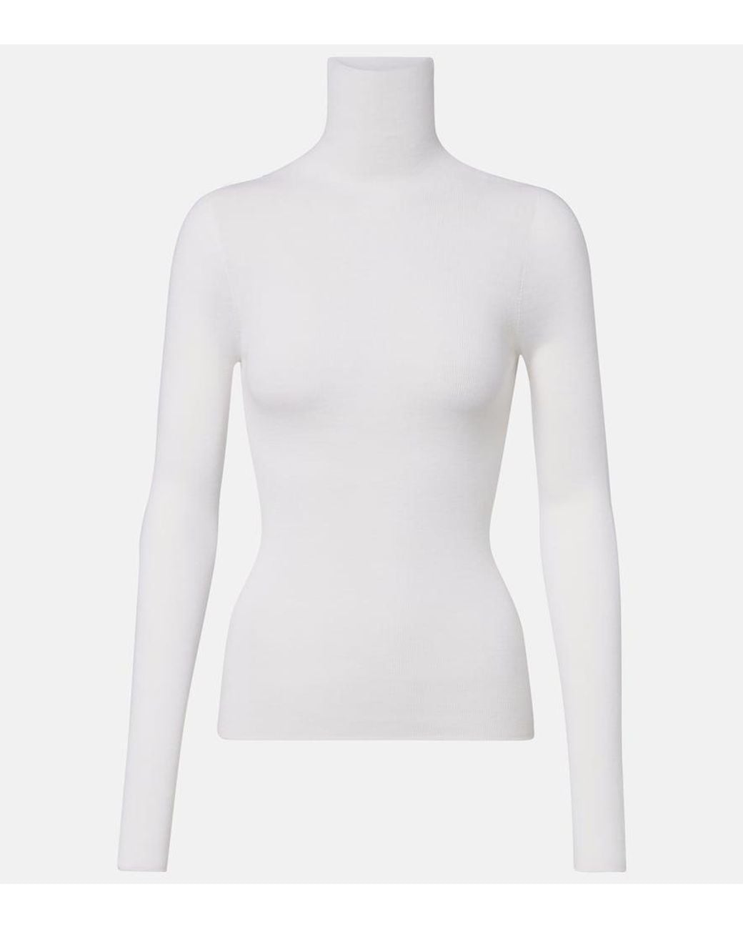 Dorothee Schumacher White Virgin Wool Turtleneck Sweater
