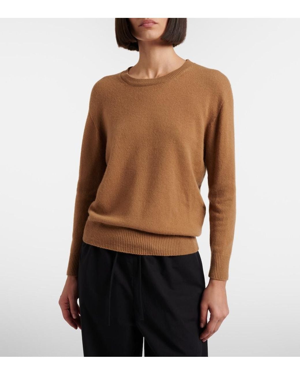 The Row Brown Noler Cashmere Sweater